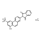 CAS#: 83929-61-7, Ammonium 3-(1,3-dioxo-2,3-dihydro-1H-inden-2-yl)-7-hydroxybenzo[f]quinoline-9-sulfonate