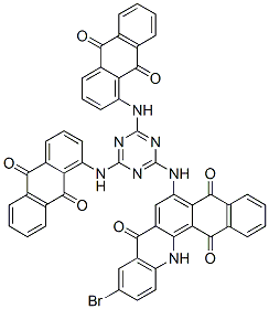 CAS#: 83950-11-2, 6-[[4,6-Bis[(9,10-Dihydro-9,10-Dioxoanthryl)Amino]-1,3,5-Triazin-2-Yl]Amino]-10-Bromonaphth[2,3-c]Acridine-5,8,14(13H)-Trione
