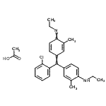 CAS#: 83950-18-9, 4-{(2-Chlorophenyl)[4-(ethylimino)-3-methyl-2,5-cyclohexadien-1-ylidene]methyl}-N-ethyl-2-methylaniline acetate (1:1)