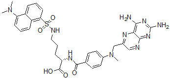 CAS 登录号：83966-27-2， N-alpha-(4-氨基-4-脱氧-N(10)-甲基蝶酰)-N(delta)-(5-(N,N-二甲基氨基)-1-萘磺酰基)鸟氨酸
