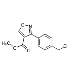 CAS 登录号：839718-03-5， 甲基3-[4-(氯甲基)苯基]-1,2-恶唑-4-羧酸酯