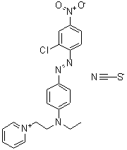 CAS#: 84000-76-0, 1-{2-[{4-[(2-Chloro-4-nitrophenyl)diazenyl]phenyl}(ethyl)amino]ethyl}pyridinium thiocyanate