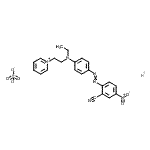 CAS#: 84000-83-9, 1-{2-[{4-[(2-Cyano-4-nitrophenyl)diazenyl]phenyl}(ethyl)amino]ethyl}pyridinium hydrogen sulfate (1:1:1)