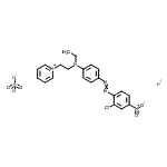CAS#: 84041-73-6, 1-{2-[{4-[(2-Chloro-4-nitrophenyl)diazenyl]phenyl}(ethyl)amino]ethyl}pyridinium hydrogen sulfate (1:1:1)