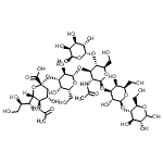 CAS 登录号：84061-53-0， (2S,4S,5R,6R)-5-乙酰氨基-2-[(2R,3R,4S,5S,6R)-2-[(2S,3R,4R,5S,6R)-3-乙酰氨基-2-[(2R,3S,4S,5R,6S)-3,5-二羟基-2-(羟基甲基)-6-[(2R,3S,4R,5R)-4,5,6-三羟基-2-(羟基甲基)四氢吡喃-3-基]氧基-四氢吡喃-4-基]氧基-6-(羟基甲基)-5-[(2S,3S,4R,5S,6S)-3,4,5-三羟基-6-甲基-四氢吡喃-2-基]氧基-四氢吡喃-4-基]氧基-3,5-二羟基-6-(羟基甲基)四氢吡喃-4-基]氧基-4-羟基-6-[(1R,2R)-1,2,3-三羟基丙基]四氢吡喃-2-羧酸