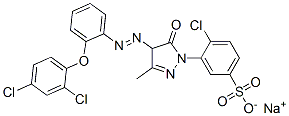 CAS#: 84083-28-3, Sodium 4-Chloro-3-[4-[[2-(2,4-Dichlorophenoxy)Phenyl]Azo]-4,5-Dihydro-3-Methyl-5-Oxo-1H-Pyrazol-1-Yl]Benzenesulphonate