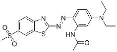 CAS 登录号：84100-08-3， N-[5-(二乙基氨基)-2-[[6-(甲基磺酰基)-2-苯并噻唑基]偶氮]苯基]乙酰胺