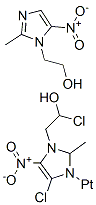 CAS 登录号:84151-71-3, 二氯二(2-甲基-5-硝基-1H-咪唑-1-乙醇-N3)铂