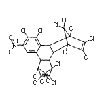 CAS#: 84195-76-6, 1,4,5,6,7,10,11,16,17,18,19,19,20,20-Tetradecachloro-12-nitrohexacyclo[14.2.1.1<sup>4,7</sup>.0<sup>2,15</sup>.0<sup>3,8</sup>.0<sup>9,14</sup>]icosa-5,9,11,13,17-pentaene