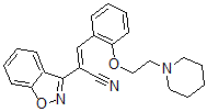 CAS#: 84260-62-8, 2-(1,2-Benzisoxazol-3-yl)-3-(2-(2-piperidinoethoxy)phenyl)acrylonitrile