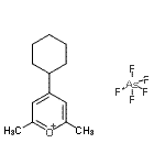CAS#: 84304-16-5, 4-Cyclohexyl-2,6-dimethylpyrylium hexafluoroarsenate(1-)