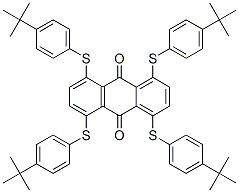 CAS 登录号：84434-38-8， 1,4,5,8-四[[4-(1,1-二甲基乙基)苯基]硫代]蒽醌
