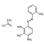 CAS#: 84434-46-8, 2-Methyl-4-[(2-methylphenyl)diazenyl]-1,3-benzenediamine acetate (1:1)