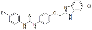 CAS#: 84502-13-6, 1-(4-Bromophenyl)-3-[4-[(5-Chloro-3H-Benzoimidazol-2-Yl)Methoxy]Phenyl ]Thiourea