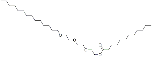CAS 登录号：84605-13-0， 2-[2-[2-(十四烷氧基)乙氧基]乙氧基]乙基十二烷酸酯