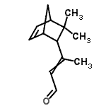 CAS 登录号：84682-13-3， 3-(3,3-二甲基双环[2.2.1]庚-5-烯-2-基)-2-丁烯醛