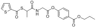 CAS#: 84856-26-8, 4-(1-Oxo-2-((2-Thienylcarbonyl)Thio)Propyl)-Glycine 4-(Propoxycarbonyl)Phenyl Ester