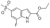 CAS 登录号：849035-83-2， 7-氟-5-(甲基磺酰基)-1H-吲哚-2-羧酸乙酯