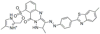 CAS#: 84930-04-1, 2-Methyl-3-[[4-(6-Methyl-2-Benzothiazolyl)Phenyl]Azo]-Pyrazolo[5,1-b]Quinazoline-9(1H)-One Mono[(4-Methyl-1H-Imidazolyl)Methyl] Monosulfo Deriv.