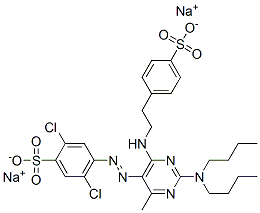 CAS#: 84962-50-5, 2,5-Dichloro-4-[[2-(Dibutylamino)-4-Methyl-6-[[2-(4-Sulphophenyl)Ethyl]Amino]-5-Pyrimidinyl]Azo]Benzenesulphonic Acid, Sodium Salt