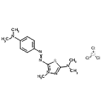 CAS#: 84989-56-0, 5-(Dimethylamino)-2-{[4-(dimethylamino)phenyl]diazenyl}-3-methyl-1,3,4-thiadiazol-3-ium trichlorozincate(1-)