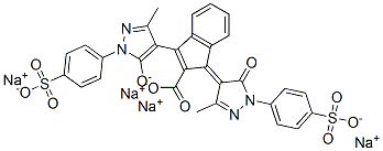 CAS#: 85006-14-0, Tetrasodium 1-[1,5-Dihydro-3-Methyl-5-Oxo-1-(4-Sulphonatophenyl)-4H-Pyrazol-4-Ylidene]-3-[3-Methyl-5-Oxido-1-(4-Sulphonatophenyl)-1H-Pyrazol-4-Yl]-1H-Indene-2-Carboxylate