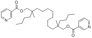 CAS#: 85018-82-2, [2-Butyl-2,11-dimethyl-11-(pyridin-3-ylcarbonyloxymethyl)pentadecyl] pyridine-3-carboxylate