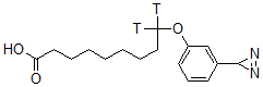 CAS 登录号：85045-34-7， 9-[3-(3H-二氮杂环丙烯-3-基)苯氧基]-9,9-二氚代壬酸