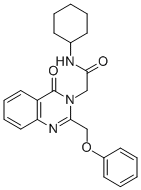CAS 登录号：85063-17-8， N-环己基-4-氧代-2-(苯氧基甲基)-3(4H)-喹唑啉乙酰胺