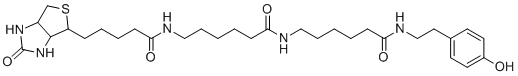 CAS 登录号：851113-28-5， N-(4-羟基苯乙基)-6-(6-(5-((3aS,4S,6aR)-2-氧代六氢-1H-噻吩并[3,4-d]咪唑-4-基)戊烷酰胺基)己酰氨基)己酰胺