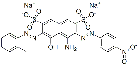 CAS 登录号：85135-93-9， 4-氨基-5-羟基-3-[(4-硝基苯基)偶氮]-6-[(O-甲苯基)偶氮]萘-2,7-二磺酸二钠