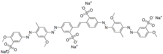 CAS#: 85188-15-4, 2,2'-(1,2-Ethenediyl)Bis[5-[[2-Methoxy-4-[(4-Methoxy-3-Sulfophenyl)Azo]-5-Methylphenyl]Azo]-Benzenesulfonic Acid Tetrasodium Salt
