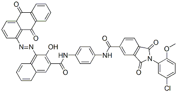 CAS 登录号：85223-07-0， 2-(5-氯-2-甲氧基苯基)-N-[4-[[[4-[(9,10-二氢-9,10-二氧代-1-蒽基)偶氮]-3-羟基-2-萘基]羰基]氨基]苯基]-2,3-二氢-1,3-二氧代-1H-异吲哚-5-甲酰胺