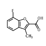 CAS 登录号：852388-66-0， 7-氟-3-甲基-1-苯并呋喃-2-羧酸