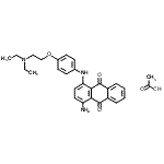 CAS#: 85283-85-8, 1-Amino-4-({4-[2-(diethylamino)ethoxy]phenyl}amino)-9,10-anthraquinone acetate (1:1)