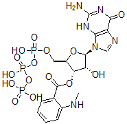 CAS 登录号：85287-57-6， 2'(3')-邻-(N-甲基)氨茴酰鸟苷 5'-三磷酸酯