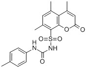CAS#: 85302-25-6, 4,5,7-Trimethyl-N-(((4-Methylphenyl)Amino)Carbonyl)-2-Oxo-2H-1-Benzopyran-8-Sulfonamide