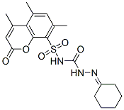 CAS 登录号:85302-48-3, 3-(环己亚基氨基)-1-(4,5,7-三甲基-2-氧代-苯并吡喃-8-基)磺酰基-脲