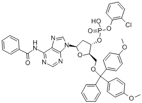 CAS 登录号：85381-22-2， N-苯甲酰基-5-O-(二(4-甲氧基苯基)苯基甲基)-2-脱氧-3-腺苷酸单(2-氯苯基)酯与 N,N-二乙基乙胺的化合物