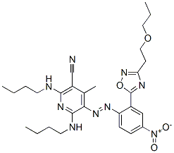 CAS#: 85392-22-9, 2,6-Bis(Butylamino)-4-Methyl-5-[[4-Nitro-2-[3-(2-Propoxyethyl)-1,2,4-Oxadiazol-5-Yl]Phenyl]Azo]Nicotinonitrile