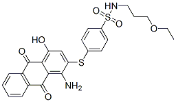 CAS#: 85392-23-0, 4-[(1-Amino-9,10-Dihydro-4-Hydroxy-9,10-Dioxo-2-Anthryl)Thio]-N-(3-Ethoxypropyl)Benzenesulphonamide
