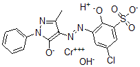 CAS#: 85443-60-3, Hydrogen [5-Chloro-3-[(4,5-Dihydro-3-Methyl-5-Oxo-1-Phenyl-1H-Pyrazol-4-Yl)Azo]-2-Hydroxybenzenesulphonato(3-)]Hydroxychromate(1-)