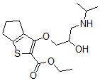 CAS 登录号：85462-71-1， 6-[2-羟基-3-(丙-2-基氨基)丙氧基]-8-硫杂双环[3.3.0]辛-6,9-二烯-7-羧酸乙酯