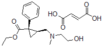 CAS 登录号：85467-28-3， (1R,2S)-2-[(2-羟基乙基-甲基-氨基)甲基]-1-苯基-环丙烷-1-羧酸乙酯丁-2-烯二酸盐