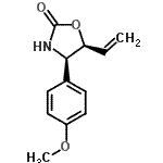 CAS 登录号：854933-01-0， (4R,5S)-4-(4-甲氧基苯基)-5-乙烯基-1,3-恶唑烷-2-酮