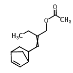 CAS 登录号：85567-26-6， 2-(双环[2.2.1]庚-5-烯-2-基亚甲基)丁基乙酸酯
