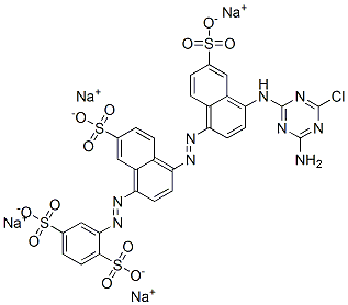 CAS#: 85586-80-7, Tetrasodium 2-[[4-[[4-[(4-Amino-6-Chloro-1,3,5-Triazin-2-Yl)Amino]-6-Sulphonato-1-Naphthyl]Azo]-7-Sulphonato-1-Naphthyl]Azo]Benzene-1,4-Disulphonate