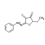 CAS 登录号：855912-40-2， (5E)-2-乙基-5-(苯基亚肼基)-3,4(2H,5H)-呋喃二酮