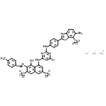 CAS 登录号：85650-61-9， 三钠5-[(4-氯-6-{[4-(6-甲基-7-磺酸-1,3-苯并噻唑-2-基)苯基]氨基}-1,3,5-三嗪-2-基)氨基]-4-羟基-3-[(4-甲基苯基)偶氮]-2,7-萘二磺酸酯