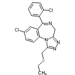 CAS#: 85683-65-4, 8-Chloro-6-(2-chlorophenyl)-1-[(ethylsulfanyl)methyl]-4H-[1,2,4]triazolo[4,3-a][1,4]benzodiazepine